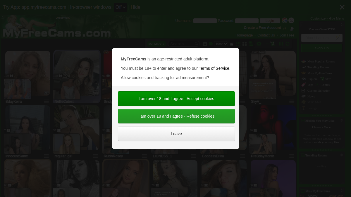 MyFreeCams · Vorschau von